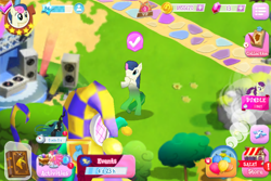 Size: 960x640 | Tagged: safe, imported from derpibooru, bon bon, queen chrysalis, sweetie drops, pony, gameloft, gangnam style