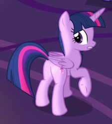 Size: 300x334 | Tagged: safe, imported from derpibooru, screencap, twilight sparkle, alicorn, pony, triple threat, butt, cropped, female, mare, plot, solo, twibutt, twilight sparkle (alicorn)