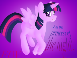 Size: 1024x768 | Tagged: safe, imported from derpibooru, twilight sparkle, alicorn, pony, friendship is witchcraft, art, female, fiw, i'm the princess of the night, parody, solo, twilight sparkle (alicorn), tyler is drawing