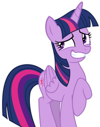 Size: 2550x3234 | Tagged: safe, artist:sketchmcreations, imported from derpibooru, twilight sparkle, alicorn, pony, triple threat, embarrassed, grin, nervous, nervous grin, raised hoof, simple background, smiling, transparent background, twilight sparkle (alicorn), vector