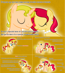 Size: 1284x1444 | Tagged: safe, artist:hakunohamikage, imported from derpibooru, sunset shimmer, oc, oc:autumn shimmer, pony, unicorn, ask-princesssparkle, ask, female, filly, male, mare, stallion, sunset shimmer's mom, sunset shimmer's parents, tumblr, vector, younger