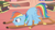 Size: 1280x720 | Tagged: safe, imported from derpibooru, screencap, rainbow dash, pony, bridle gossip, book, female, golden oaks library, ladder, mare, solo