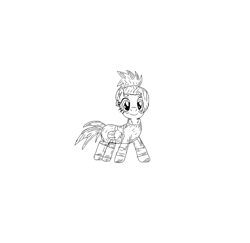 Size: 940x912 | Tagged: dead source, safe, artist:nupiethehero, imported from derpibooru, fluttershy, pegasus, pony, anime, black and white, clothes, cosplay, costume, crossover, dragon ball, dragon ball super, grayscale, kale (dragon ball), monochrome, ponified, sketch