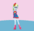 Size: 561x503 | Tagged: safe, artist:hgrobo, imported from derpibooru, rainbow dash, equestria girls, 3d, 3d model, animated, fall formal, fall formal outfits, female, gif, simple background, solo, turnaround