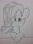 Size: 900x1200 | Tagged: safe, artist:inkhamster, imported from derpibooru, starlight glimmer, pony, unicorn, blushing, female, monochrome, smiling, solo, traditional art