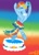 Size: 800x1100 | Tagged: safe, artist:goldenbrush156, imported from derpibooru, rainbow dash, pony, ballerina, clothes, dancing, female, rainbow background, rainbow dash always dresses in style, rainbowrina, solo, tutu