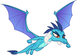 Size: 5000x3566 | Tagged: safe, artist:hendro107, imported from derpibooru, princess ember, dragon, triple threat, .svg available, absurd resolution, dragoness, female, flying, simple background, smiling, solo, transparent background, vector