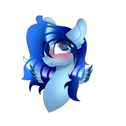 Size: 3000x3000 | Tagged: safe, artist:tomboygirl45, imported from derpibooru, oc, oc only, oc:winter winds, pegasus, pony, blushing, bust, female, high res, mare, portrait, simple background, solo, transparent background