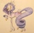 Size: 1024x974 | Tagged: safe, artist:oneiria-fylakas, imported from derpibooru, rarity, original species, pony, cloven hooves, eyes closed, female, raised hoof, skall, solo, species swap, traditional art