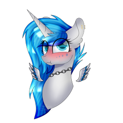 Size: 3000x3000 | Tagged: safe, artist:tomboygirl45, imported from derpibooru, oc, oc only, oc:moonbeam, alicorn, pony, blushing, bust, female, floating wings, high res, mare, portrait, simple background, solo, transparent background