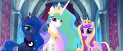 Size: 2048x858 | Tagged: safe, imported from derpibooru, princess cadance, princess celestia, princess luna, alicorn, pony, my little pony: the movie