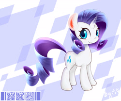 Size: 3000x2500 | Tagged: safe, artist:aitureria, imported from derpibooru, rarity, pony, unicorn, blushing, cute, female, looking at you, simple background, smiling, solo, standing, wide eyes