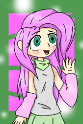 Size: 480x710 | Tagged: safe, artist:xeroxx83, imported from derpibooru, fluttershy, human, cute, female, humanized, shyabetes, solo
