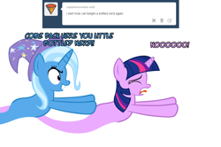 Size: 1048x696 | Tagged: safe, artist:navitaserussirus, imported from derpibooru, trixie, twilight sparkle, genie, pony, cropped, female, lesbian, shipping, twixie
