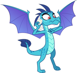 Size: 4072x3845 | Tagged: safe, artist:frownfactory, imported from derpibooru, princess ember, dragon, triple threat, .svg available, :s, colored wings, female, multicolored wings, red eyes, simple background, solo, svg, transparent background, vector, wavy mouth, wings