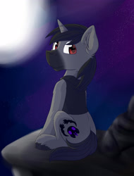 Size: 3264x4298 | Tagged: safe, artist:melodis, imported from derpibooru, oc, oc only, pony, unicorn, moon, night