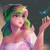 Size: 894x894 | Tagged: safe, artist:colorpaletpony, artist:colorpalette-art, imported from derpibooru, oc, oc only, oc:watermelana, butterfly, human, equestria girls, freckles, human oc, humanized, solo