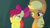 Size: 1920x1080 | Tagged: safe, imported from derpibooru, screencap, apple bloom, applejack, earth pony, pony, campfire tales, amused, applejack is best facemaker, cave, covering mouth, discovery family logo, duo, female, filly, foal, hair bow, looking at each other, mare, ponytail, raised eyebrow, siblings, sisters, smiling, smirk, smugjack