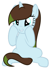 Size: 1024x1465 | Tagged: safe, artist:cindydreamlight, artist:cindystarlight, imported from derpibooru, oc, oc only, oc:roczen, pony, unicorn, base used, female, mare, simple background, sitting, smiling, solo, transparent background