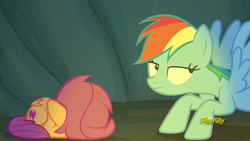 Size: 1920x1080 | Tagged: safe, imported from derpibooru, screencap, rainbow dash, scootaloo, pony, campfire tales, discovery family logo