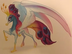 Size: 816x615 | Tagged: safe, artist:rebecca dart, imported from derpibooru, queen novo, classical hippogriff, hippogriff, my little pony: the movie, the art of my little pony: the movie, concept art, female, solo, spoiler