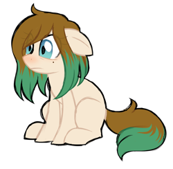 Size: 1024x1001 | Tagged: safe, artist:azure-art-wave, imported from derpibooru, oc, oc only, oc:liv, earth pony, pony, female, floppy ears, mare, sick, simple background, sitting, solo, transparent background