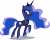 Size: 8315x6682 | Tagged: safe, artist:chrzanek97, imported from derpibooru, princess luna, alicorn, pony, a royal problem, absurd resolution, butt, cutie mark, female, looking back, mare, plot, raised hoof, simple background, solo, swapped cutie marks, transparent background, vector