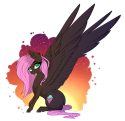 Size: 3996x3876 | Tagged: safe, artist:crazllana, imported from derpibooru, oc, oc only, oc:cream cloud, pegasus, pony, female, high res, mare, simple background, sitting, solo, spread wings, tongue out, transparent background, unshorn fetlocks, wings