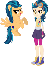 Size: 421x564 | Tagged: safe, artist:sarahgdo, imported from derpibooru, indigo zap, pegasus, pony, equestria girls, base used, cute, duo, female, human ponidox, mare, ms paint, self ponidox, shoes, sneakers, zapabetes