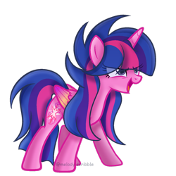 Size: 1024x1024 | Tagged: safe, artist:morries123, imported from derpibooru, oc, oc only, pony, base used, offspring, parent:flash sentry, parent:twilight sparkle, parents:flashlight, solo