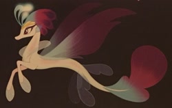 Size: 1009x639 | Tagged: safe, artist:rebecca dart, imported from derpibooru, queen novo, seapony (g4), my little pony: the movie, the art of my little pony: the movie, concept art, female, gray background, simple background, solo