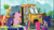 Size: 1136x640 | Tagged: safe, imported from derpibooru, screencap, fluttershy, pinkie pie, rainbow dash, rarity, sci-twi, sunset shimmer, twilight sparkle, eqg summertime shorts, equestria girls, get the show on the road, bus, female, from behind, school bus, studebaker, the rainbooms tour bus