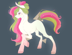 Size: 5448x4200 | Tagged: safe, artist:missdids, imported from derpibooru, oc, oc only, oc:watermelana, pony, absurd resolution, freckles, gradient hooves, raised hoof, solo, species swap