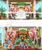Size: 1596x1916 | Tagged: safe, artist:meiyeezhu, imported from derpibooru, screencap, cinnamon tea, floating lotus, morning fog, sable spirit, pony, unicorn, campfire tales, bamboo, butt, curved horn, discovery family logo, female, horn, light, male, mare, plot, proverb, screencap comic, stallion, tree, wisdom, young, young sable spirit, younger