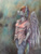 Size: 755x1000 | Tagged: safe, artist:chasingthesilverstag, imported from derpibooru, rainbow dash, anthro, clothes, female, folded wings, hand in pocket, hands in pockets, jeans, pants, rain, shirt, smiling, solo, wet clothes, wet mane, wet shirt