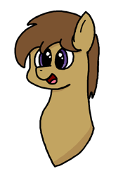 Size: 700x1000 | Tagged: safe, artist:lionheart, imported from derpibooru, oc, oc only, oc:lionheart, earth pony, pony, bust, doodle, happy, portrait, simple, solo