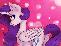 Size: 1992x1512 | Tagged: safe, artist:incendiaryboobs, artist:incendiarymoth, artist:mylittlelevi64, imported from derpibooru, rarity, alicorn, pony, alicornified, beautiful, beautisexy, butt, cute, female, looking at you, plot, race swap, raricorn, rearity, sexy, smiling, solo