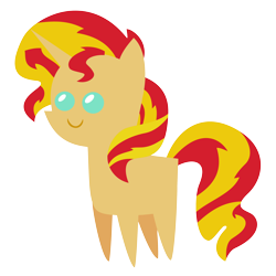 Size: 3000x3000 | Tagged: safe, artist:v0jelly, imported from derpibooru, sunset shimmer, pony, unicorn, equestria girls, female, pointy ponies, simple background, solo, transparent background, vector