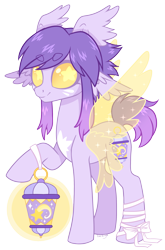 Size: 1723x2618 | Tagged: safe, artist:hawthornss, imported from derpibooru, oc, oc only, original species, ear fluff, fairy wings, lantern, looking at you, simple background, smiling, transparent background, witchfae