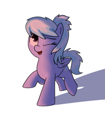 Size: 1137x1321 | Tagged: safe, artist:neuro, imported from derpibooru, cloudchaser, pegasus, pony, female, one eye closed, smiling, solo, wink