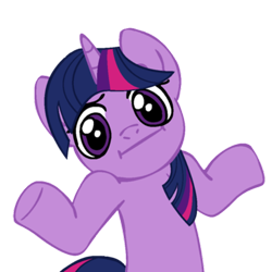 Size: 450x450 | Tagged: safe, imported from derpibooru, twilight sparkle, pony, unicorn, :i, female, looking at you, mare, shrug, shrugpony, simple background, solo, transparent background