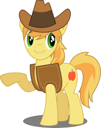Size: 3000x3816 | Tagged: safe, artist:laberoon, imported from derpibooru, braeburn, earth pony, pony, high res, male, raised hoof, simple background, solo, stallion, transparent background, vector