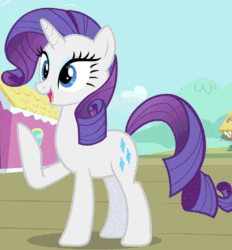 Size: 756x815 | Tagged: safe, imported from derpibooru, screencap, rarity, pony, unicorn, simple ways, animated, blushing, crossed legs, cute, female, gif, laughing, loop, mare, open mouth, raised hoof, raribetes, smiling, solo, wahaha