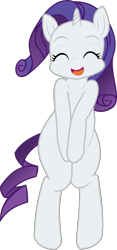 Size: 2198x4701 | Tagged: safe, artist:aruurara, artist:cartoonsbest, artist:cinderfall, edit, imported from derpibooru, rarity, semi-anthro, bipedal, cute, eyes closed, female, happy, laughing, open mouth, raribetes, simple background, smiling, solo, transparent background, vector