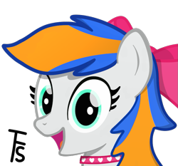 Size: 745x695 | Tagged: safe, artist:thefunnysmile, imported from derpibooru, oc, oc only, oc:sammi, pony, bust, face, looking at you, portrait, solo