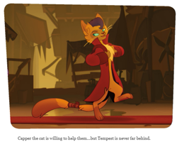 Size: 631x531 | Tagged: safe, imported from derpibooru, capper dapperpaws, abyssinian, anthro, cat, my little pony: the movie, book, chest fluff, cropped, male, solo