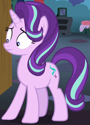 Size: 500x700 | Tagged: safe, imported from derpibooru, screencap, starlight glimmer, pony, unicorn, celestial advice, cropped, female, frown, mare, solo, wide eyes, worried