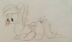 Size: 720x426 | Tagged: artist needed, safe, imported from derpibooru, oc, oc only, butterfly, pony, my little brony risovach, solo, traditional art