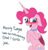 Size: 1280x1339 | Tagged: safe, artist:tomboygirl45, imported from derpibooru, pinkie pie, alicorn, pony, princessponk, alicornified, ask, blushing, colored wings, dialogue, female, floppy ears, multicolored wings, pinkiecorn, race swap, simple background, smiling, solo, tumblr, white background, xk-class end-of-the-world scenario