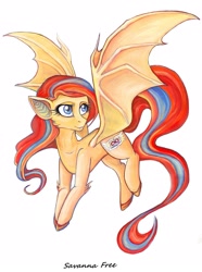 Size: 1603x2160 | Tagged: source needed, safe, artist:freesavanna, imported from derpibooru, oc, oc only, bat pony, pony, bat ears, bat pony oc, eyelashes, fangs, female, mare, simple background, solo, white background
